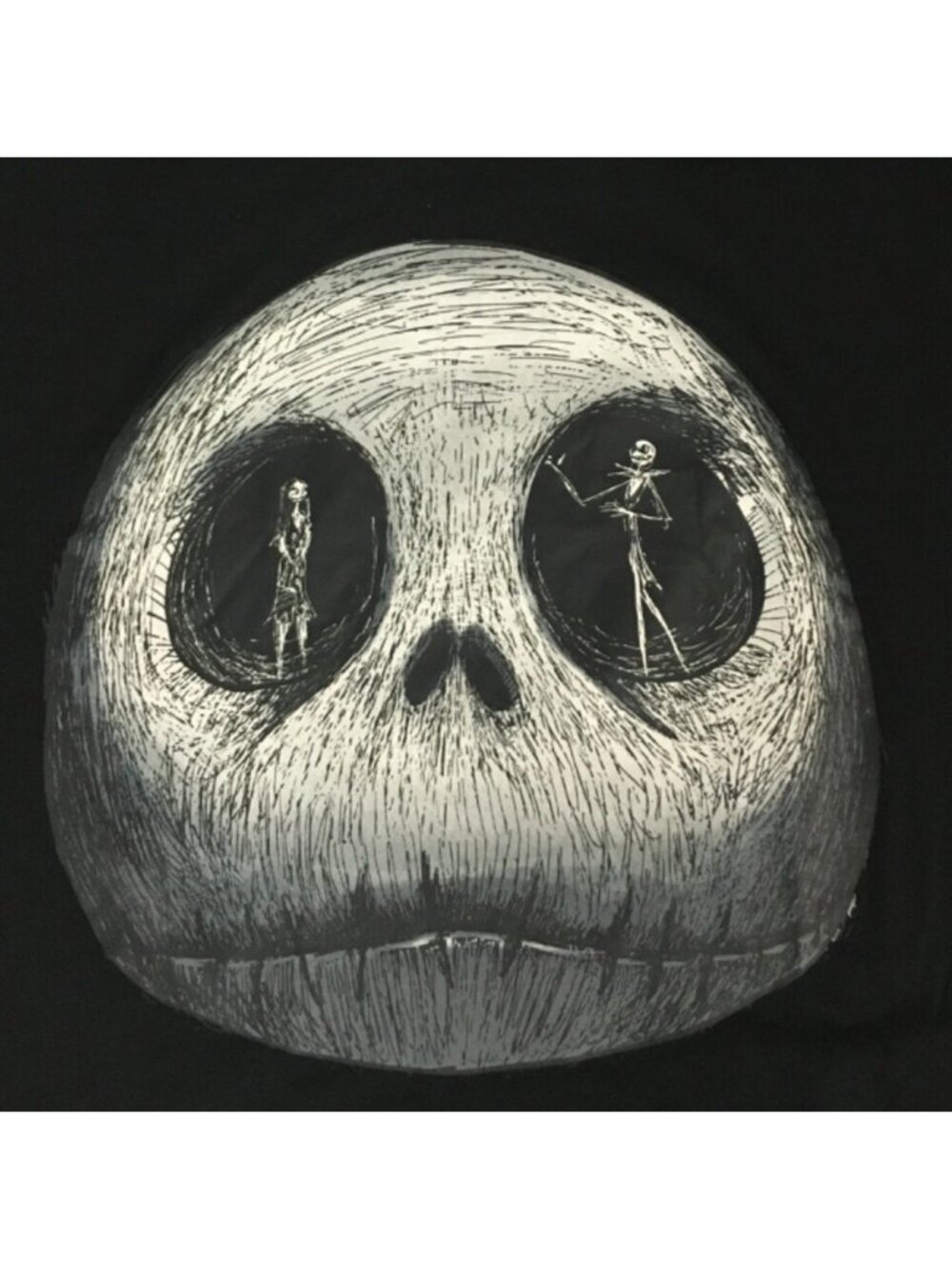 Disney T shirt Size XL 46 Tim Burton The Nightmare Before Christmas Black White - Picture 2 of 13